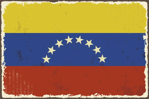 Venezolaanse grunge vlag. vectorillustratie — Stockvector
