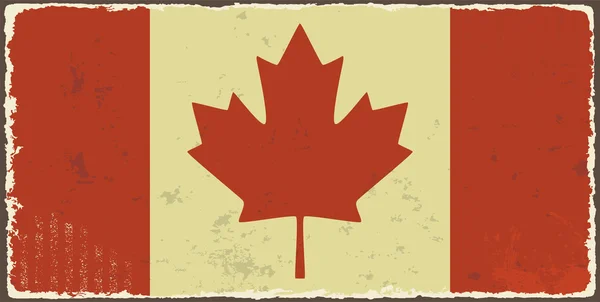 Canadese grunge vlag. vectorillustratie — Stockvector