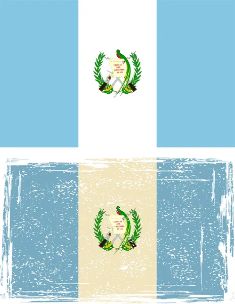 Guatemala grunge flagga. vektor illustration — Stock vektor