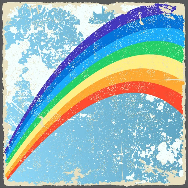 Fondo grunge abstracto con arco iris. Vector — Archivo Imágenes Vectoriales
