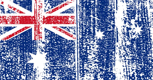 Australische grunge vlag. vectorillustratie. — Stockvector