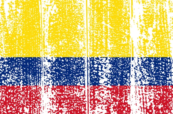Bandera grunge colombiana. Ilustración vectorial . — Archivo Imágenes Vectoriales