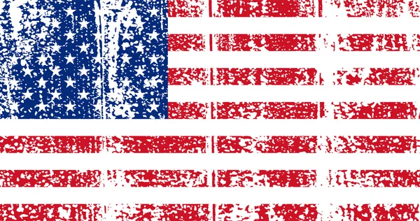 Vlag van de Amerikaanse grunge. vectorillustratie. — Stockvector