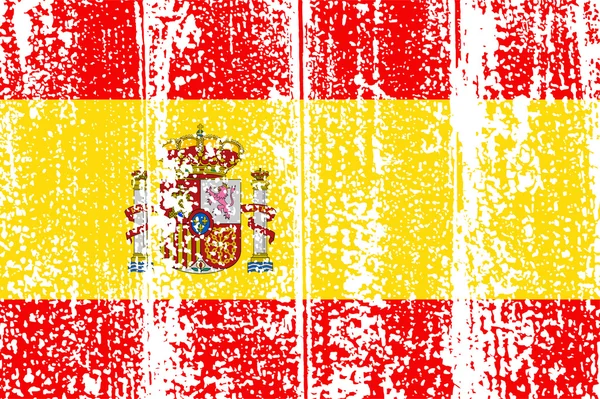 Bandera grunge española. Ilustración vectorial . — Vector de stock