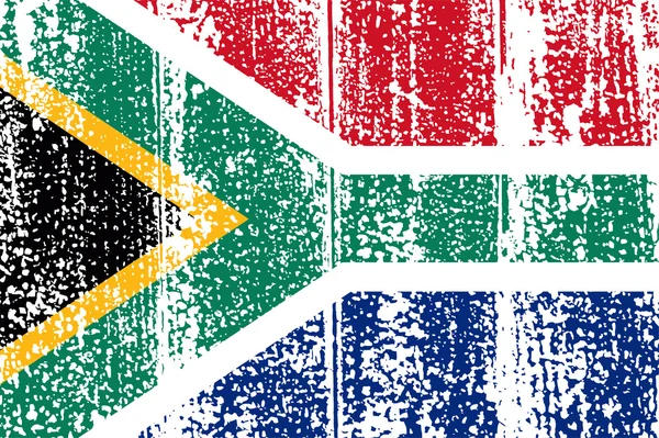 Afrique du Sud drapeau grunge. Illustration vectorielle . — Image vectorielle