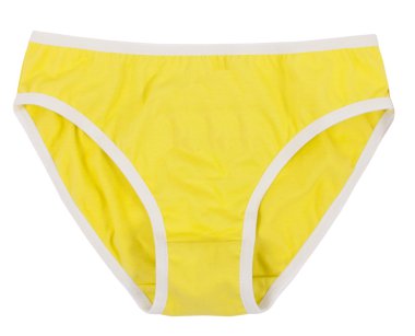 Beyaz bir arka plan üzerinde izole kadın külotu.