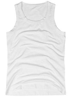 beyaz izole unisex kolsuz gömlek