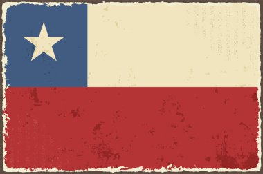 Şili grunge bayrak. vektör çizim