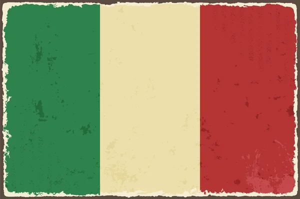 Bandera grunge italiana. Ilustración vectorial — Archivo Imágenes Vectoriales