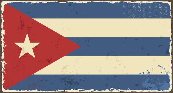 Cuban grunge flag. Vector illustration — Stock Vector