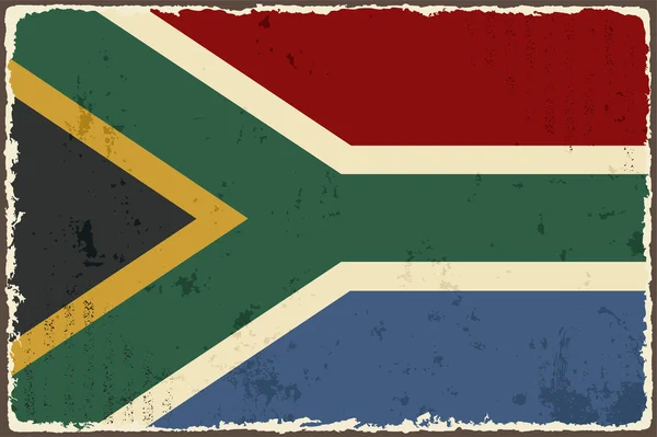 Bandera grunge de Sudáfrica. Ilustración vectorial — Vector de stock