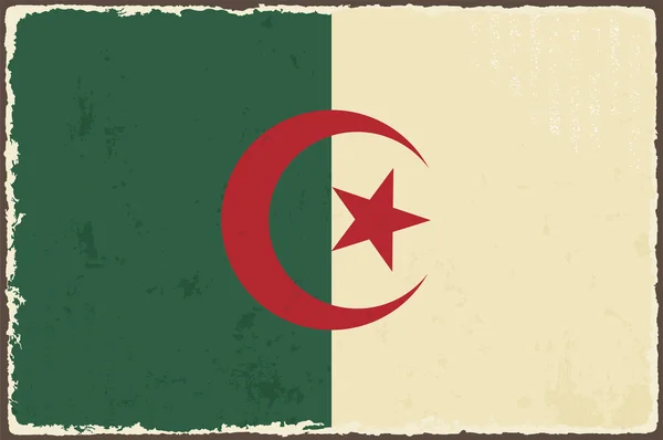 Алжирский гранж-флаг. Векторная иллюстрация — стоковый вектор
