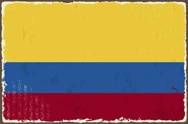 Колумбійський гранж прапор. Векторні ілюстрації — стоковий вектор