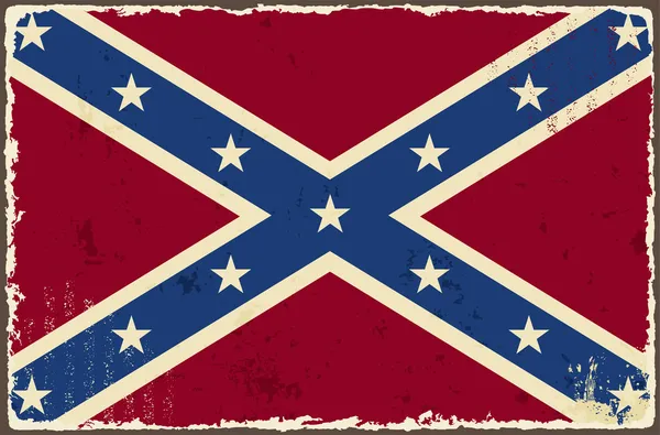 Confederate grunge flag. Vector illustration — Stock Vector