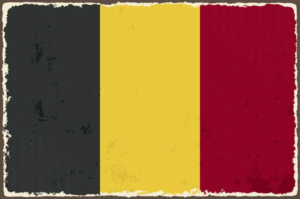 Belgiska grunge flagga. vektor illustration. — Stock vektor