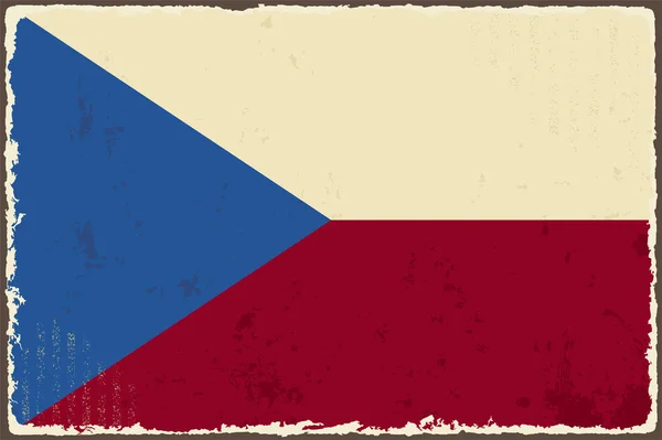 Drapeau grunge République tchèque. Illustration vectorielle — Image vectorielle