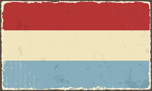 Bandera grunge de Luxemburgo. Ilustración vectorial — Vector de stock