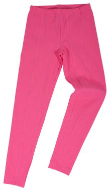 Beyaz arka plan üzerinde izole pembe eşofman altı
