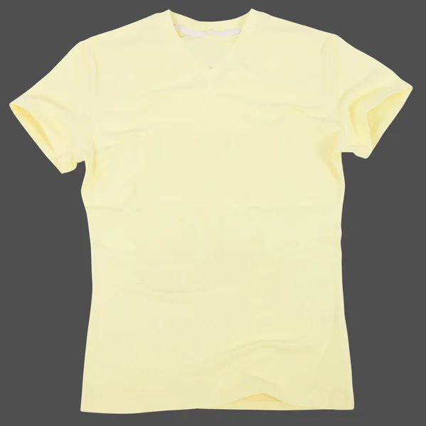 Men's t-shirt isolated on gray background.