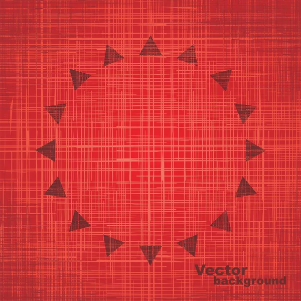 Röd grunge vektor sön bakgrund. vektor — Stock vektor