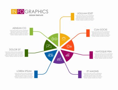 Verileriniz için yer alan bilgi tasarım şablonu. Vektör illüstrasyonu.