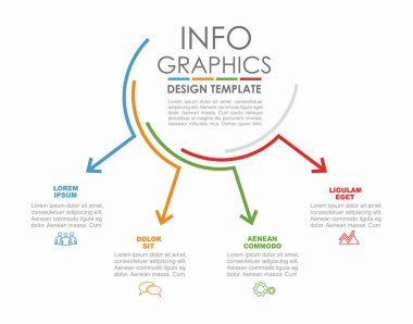 Verileriniz için yer alan bilgi tasarım şablonu. Vektör illüstrasyonu.