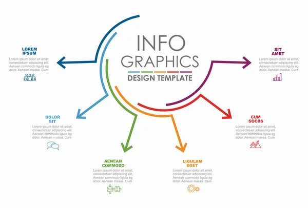 Infografik Design Vorlage Mit Platz Für Ihren Text Vektorillustration — Stockvektor