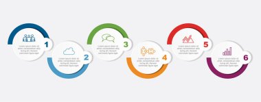 Verileriniz için yer alan bilgi tasarım şablonu. Vektör illüstrasyonu.