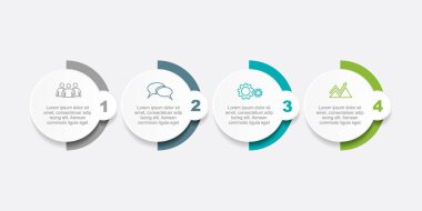 Verileriniz için yer alan bilgi tasarım şablonu. Vektör illüstrasyonu.