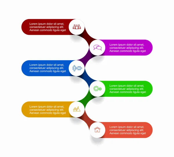 Modello di design infografico con spazio per i tuoi dati. Illustrazione vettoriale. — Vettoriale Stock