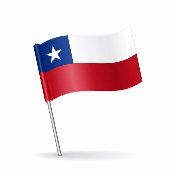 Carte du drapeau chilien mise en page du pointeur. Illustration vectorielle. — Image vectorielle