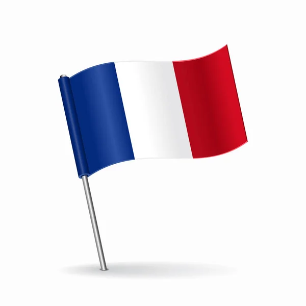 Fransız bayrak haritası çizimi. Vektör illüstrasyonu. — Stok Vektör
