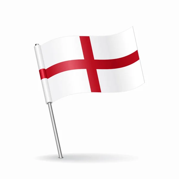 Disposition du pointeur de carte du drapeau anglais. Illustration vectorielle. — Image vectorielle