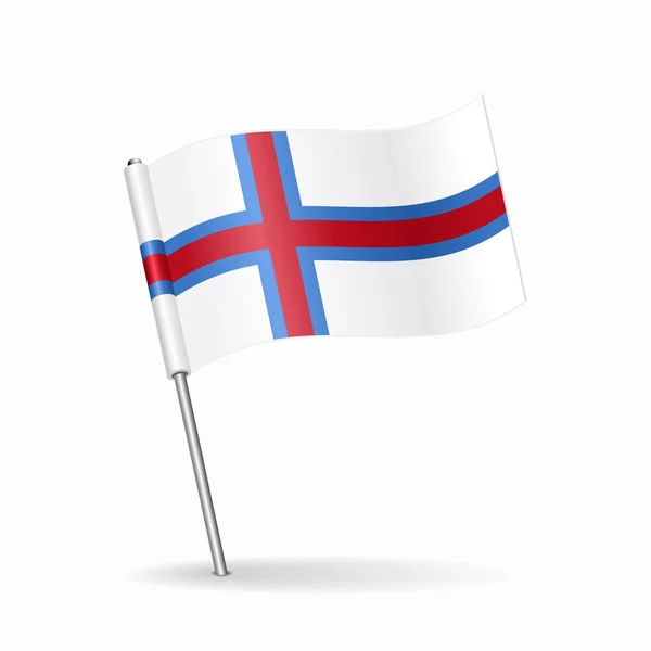 Faroe Islands flag map pointer layout. Vector illustration. — Stock Vector