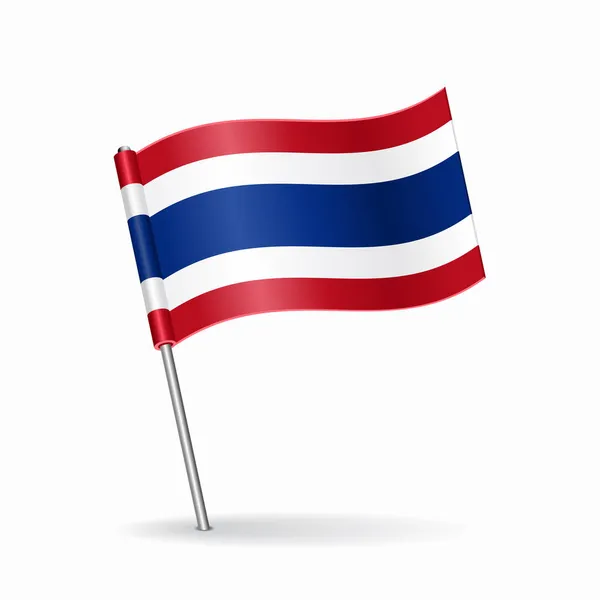 Rozvržení indikátoru mapy thajské vlajky. Vektorová ilustrace. — Stockový vektor