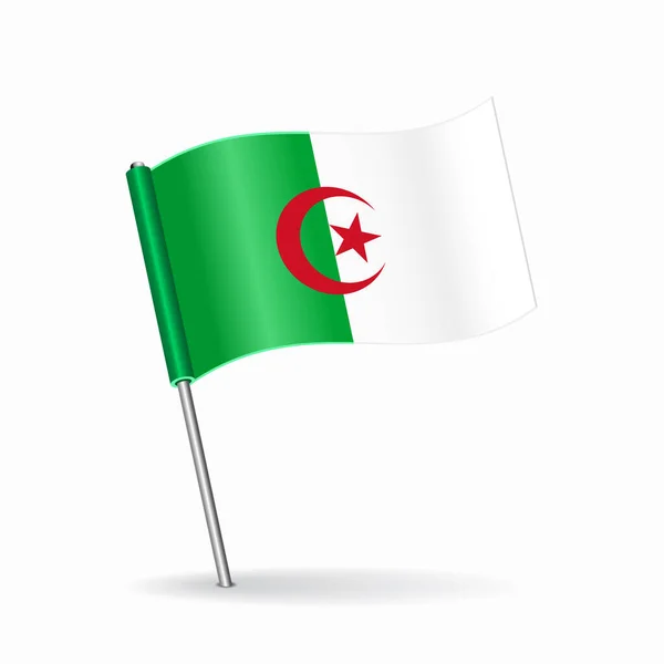 Algerian flag map pointer layout. Vector illustration. — Stock Vector