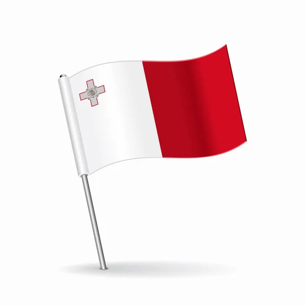 Διάταξη δείκτη χάρτη της Μάλτας σημαία. Εικονογράφηση διανύσματος. — Διανυσματικό Αρχείο