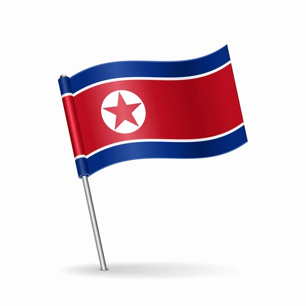 Carte du drapeau nord-coréen mise en page. Illustration vectorielle. — Image vectorielle