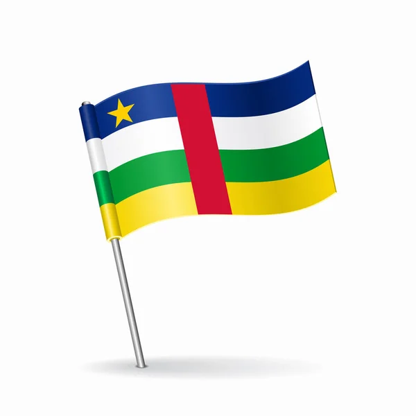 Flaggenzeiger-Layout der Zentralafrikanischen Republik. Vektorillustration. — Stockvektor