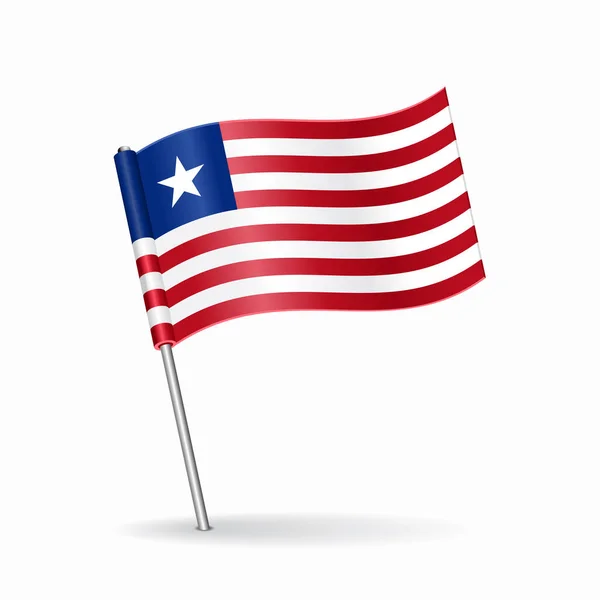 Liberiański układ wskaźników flagi. Ilustracja wektora. — Wektor stockowy
