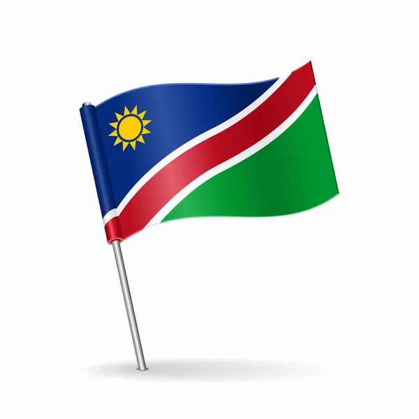 Namibia Flagge Karte Zeiger-Layout. Vektorillustration. — Stockvektor