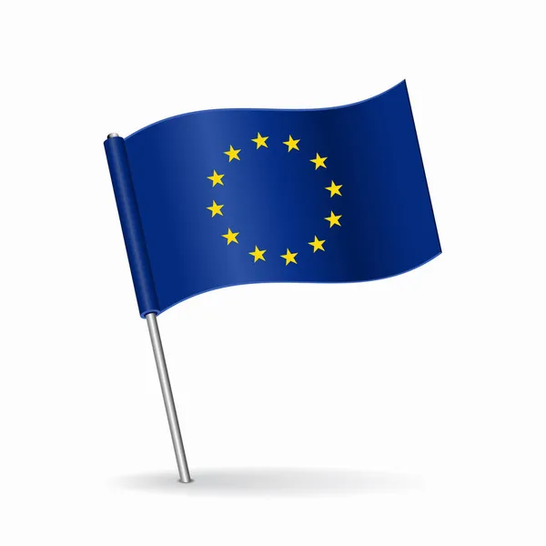 Opmaak vlaggenwijzer van de Europese Unie. Vectorillustratie. — Stockvector