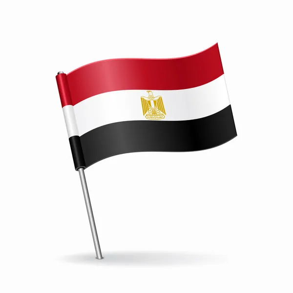 Αιγυπτιακή σημαία χάρτη διάταξη δείκτη. Εικονογράφηση διανύσματος. — Διανυσματικό Αρχείο