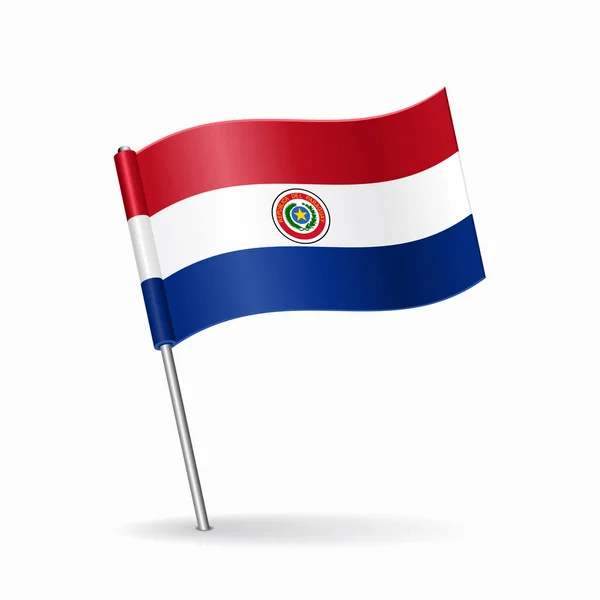 Mapa de bandera paraguaya diseño puntero. Ilustración vectorial. — Vector de stock