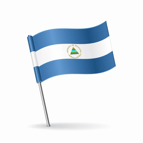 Nicaraguanische Flagge Kartenzeiger-Layout. Vektorillustration. — Stockvektor