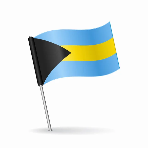 Drapeau des Bahamas mise en page du pointeur. Illustration vectorielle. — Image vectorielle