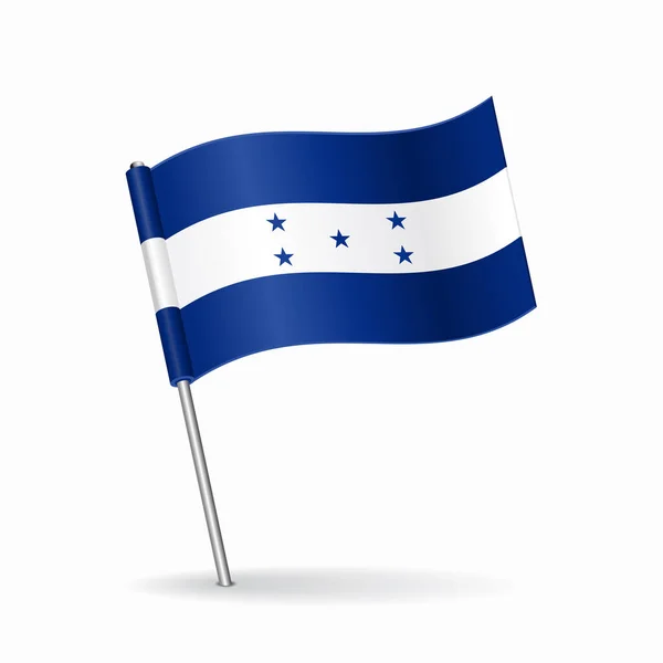 Mapa de bandeira de Honduras layout ponteiro. Ilustração vetorial. — Vetor de Stock