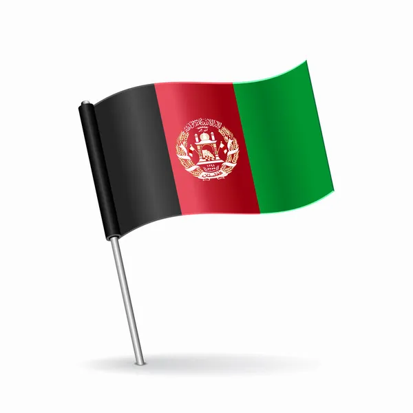 Mapa de la bandera afgana diseño puntero. Ilustración vectorial. — Vector de stock
