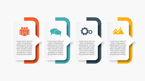 Infographic design template met plaats voor uw gegevens. Vectorillustratie. — Stockvector