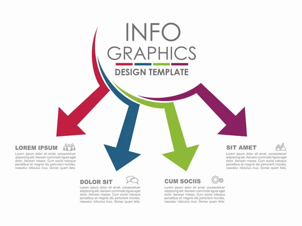 Modelo de design de infográfico com lugar para seus dados. Ilustração vetorial. — Vetor de Stock